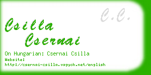 csilla csernai business card